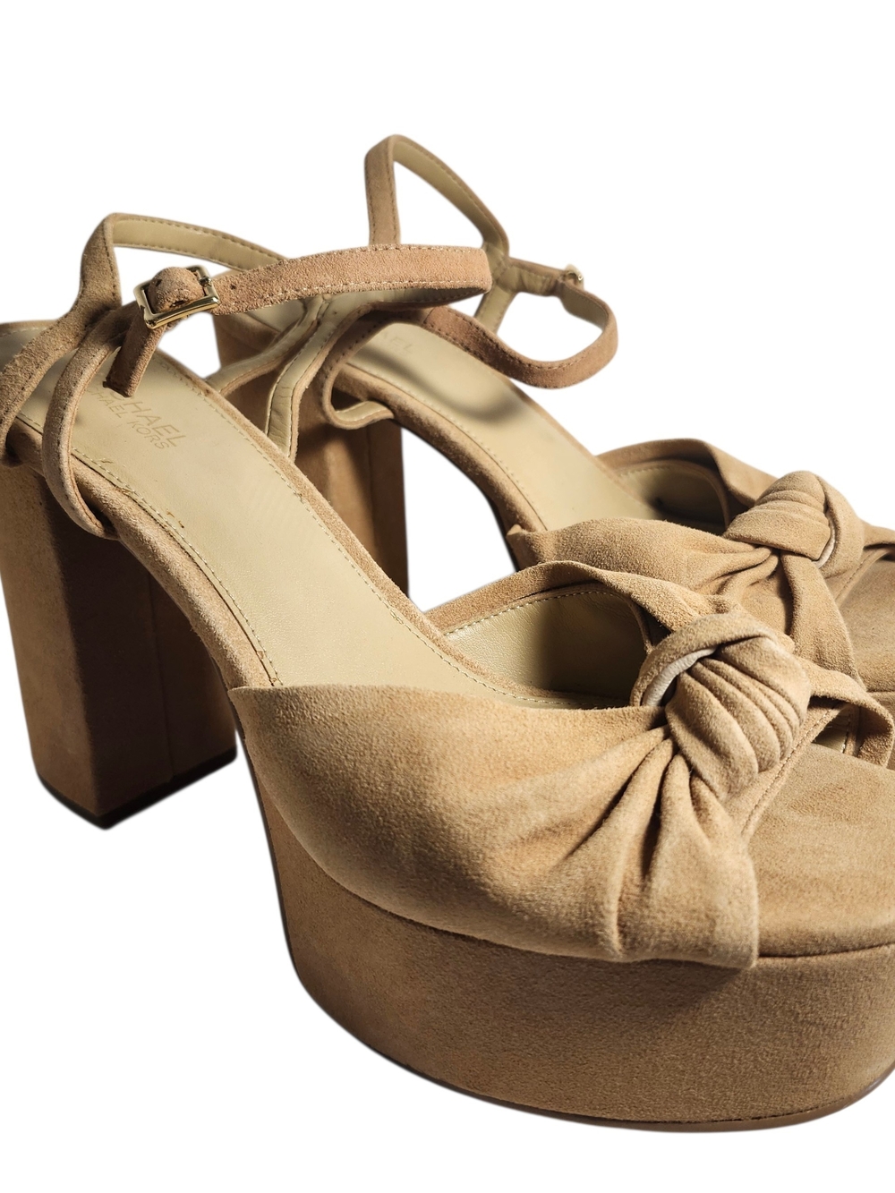 Michael Kors Size 7.5 Tan Suede Platform Sandals